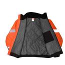 Size XXXL Class-3 Waterproof Jacket with Quilted Liner in Hi-Viz Orange 