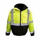 Radians Black Size XL Oxford Polyester Reusable Weatherproof Bomber Jacket and Quilted Built-in Liner 