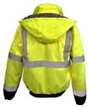 Radians Black Size XL Oxford Polyester Reusable Weatherproof Bomber Jacket and Quilted Built-in Liner 