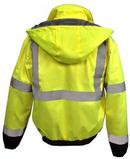 Radians Black Size M Oxford Polyester Reusable Weatherproof Bomber Jacket and Quilted Built-in Liner 
