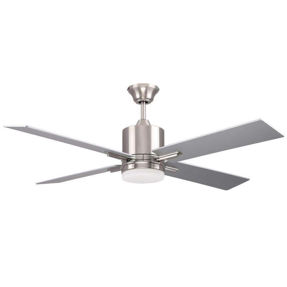 Craftmade Brushed Polished Nickel 52 in. 54W 4-Blade 1-Light Ceiling Fan 