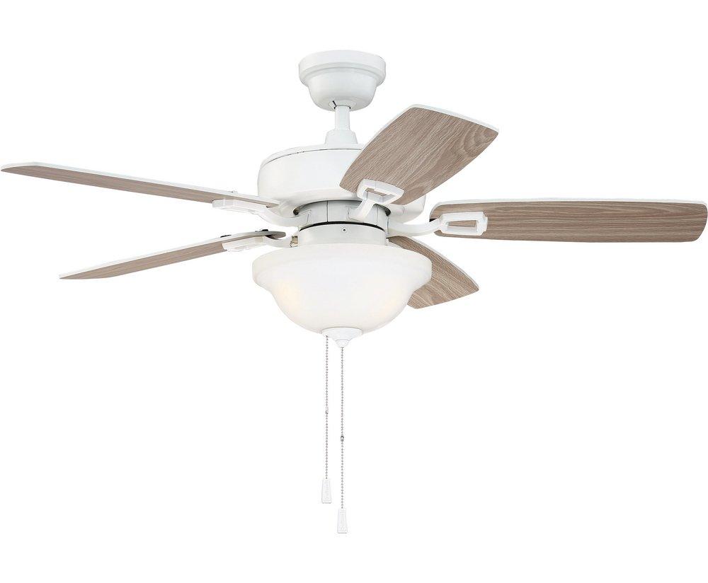Craftmade White 42" TWIST N CLICK CEILING FAN IN WHITE 