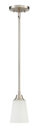 5 in. 60W 1-Light Medium E-26 Incandescent Pendant in Brushed Polished Nickel