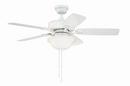 Craftmade White 52" TWIST N CLICK CEILING FAN IN WHITE 