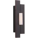 Surface Mount Aysmmetrical Doorbell Button in Aged Bronze Textured 
