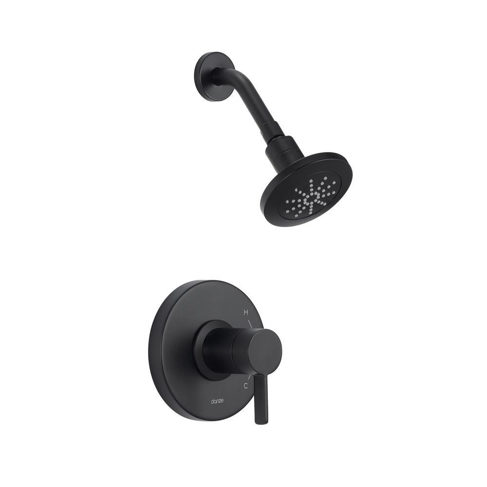 Gerber Plumbing Satin Black Single Handle Single Shower Faucet Trim Only 