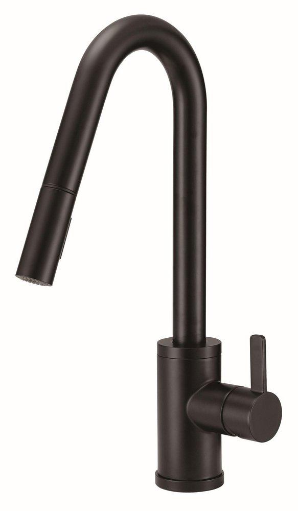 Gerber Plumbing Satin Black Single Handle Pull Down Kitchen Faucet 