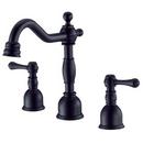 Gerber Plumbing Satin Black Two Handle Widespread Bathroom Sink Faucet Lever Handle 