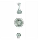 1.75 gpm 1-Function Wall Mount Ceramic Disc and Pressure Balancing Tub and Shower Faucet Trim Kit with Single Lever Handle and Diverter-On Spout in Brushed Nickel