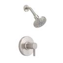 Single Handle Single Shower Faucet in Brushed Nickel Trim Only