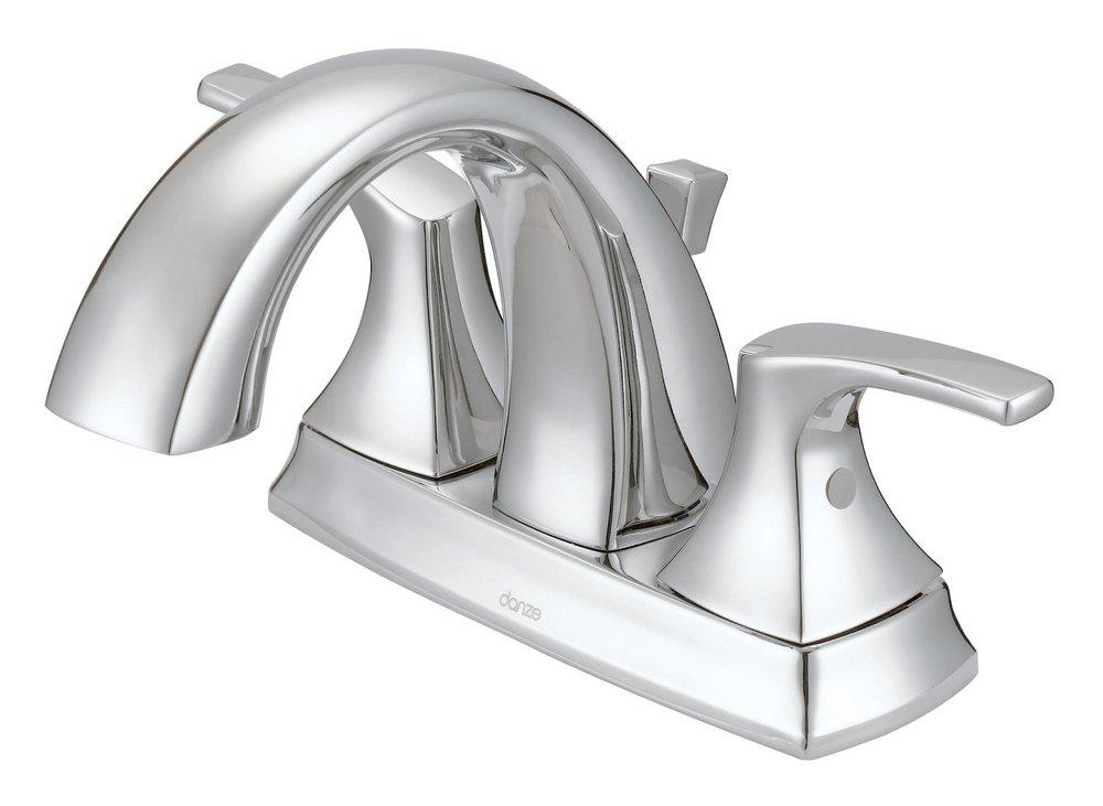 Gerber Plumbing Chrome Two Handle Centerset Bathroom Sink Faucet Lever Handle 