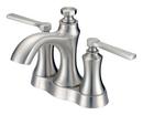 Gerber Plumbing Brushed Nickel Two Handle Centerset Bathroom Sink Faucet Lever Handle 