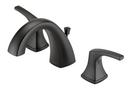 Gerber Plumbing Satin Black Two Handle Widespread Bathroom Sink Faucet Lever Handle 