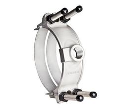 4 x 2 in. NPT Stainless Steel Single Strap Saddle 4.74 - 5.14 in.