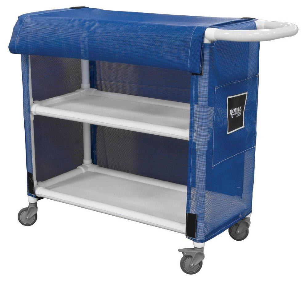 Royal Basket Trucks Blue PVC Linen Cart 