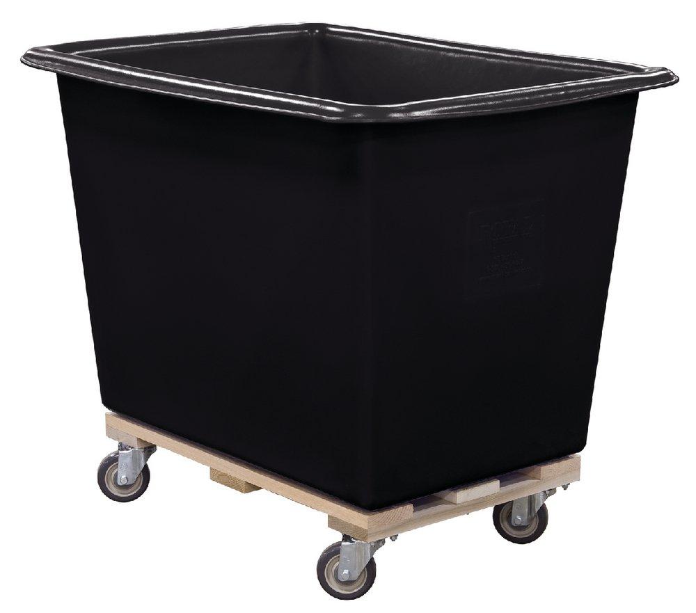 Royal Basket Trucks Black Poly Truck with Wood Base 