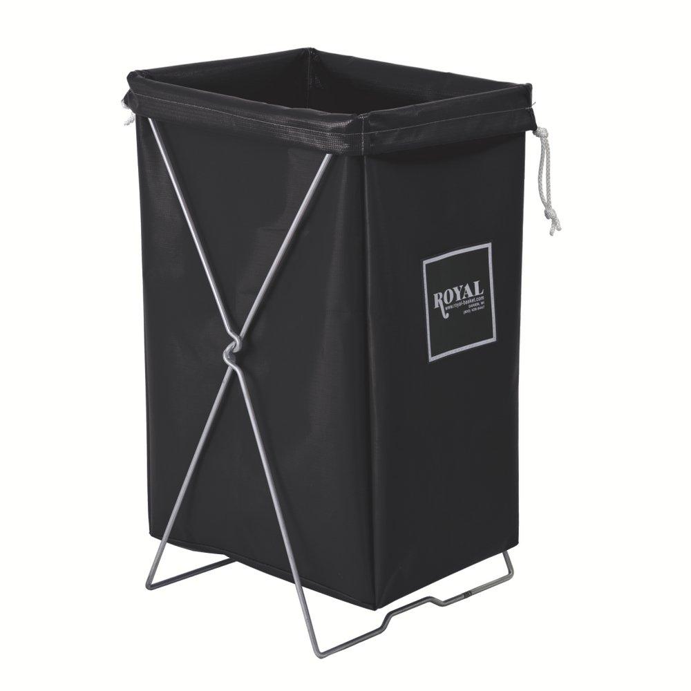 Royal Basket Trucks Black Vinyl Hamper 