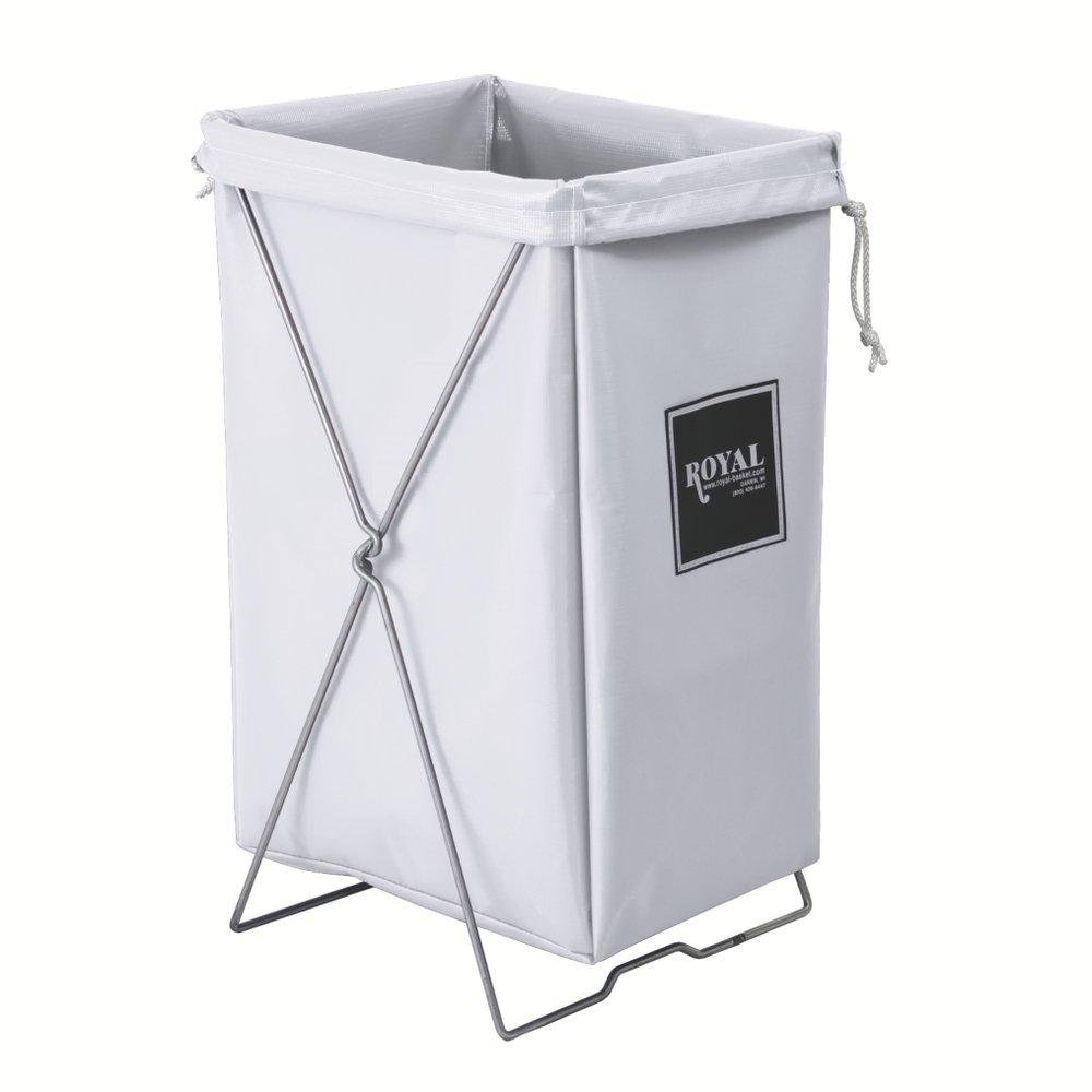 Royal Basket Trucks White Vinyl Hamper 