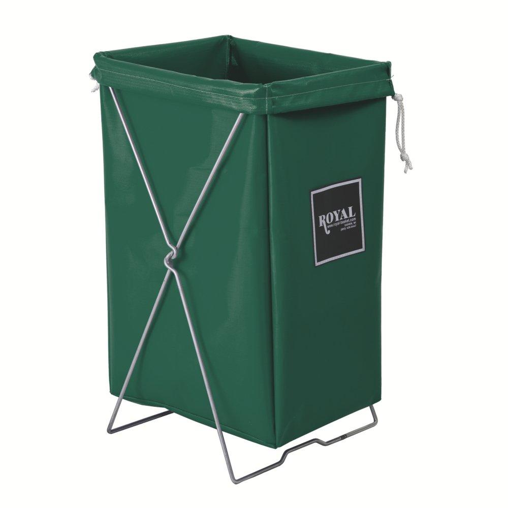 Royal Basket Trucks Green Vinyl Hamper 
