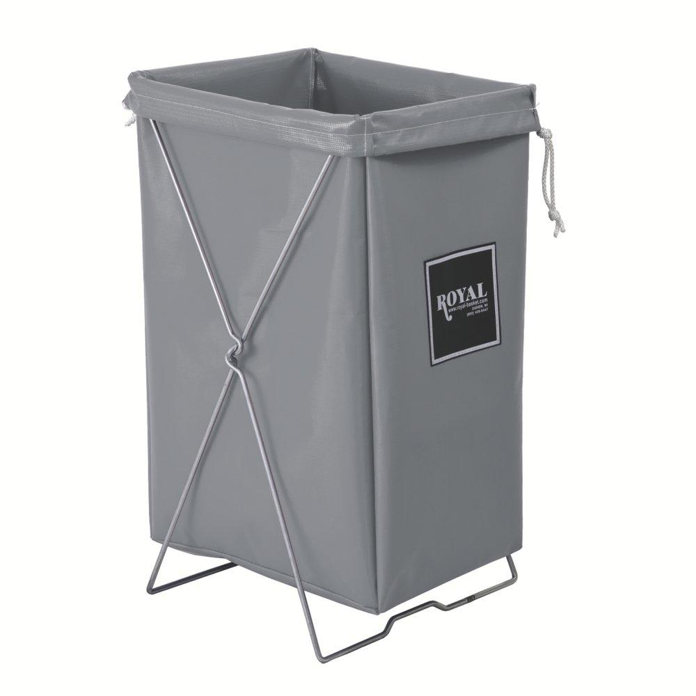 Royal Basket Trucks Grey Vinyl Hamper 