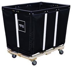 Vinyl Permanent Liner Basket Truck with Wood Base in Black