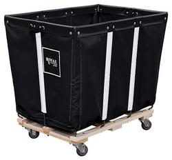Vinyl Permanent Liner Basket Truck with Wood Base in Black