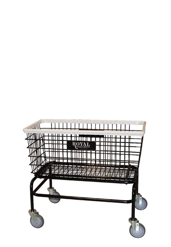 Royal Basket Trucks Black Steel Wire Laundry Cart 