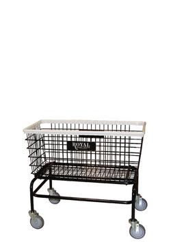 Steel Wire Laundry Cart in Black