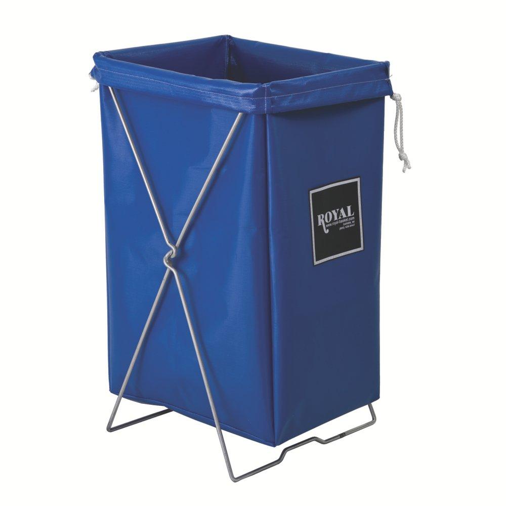 Royal Basket Trucks Blue Vinyl Hamper 