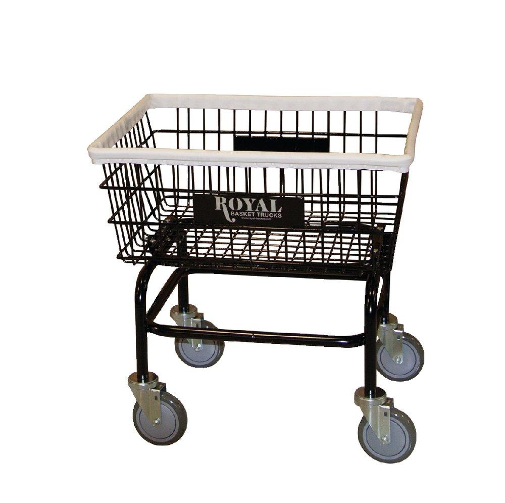 Royal Basket Trucks Black Steel Wire Laundry Cart 