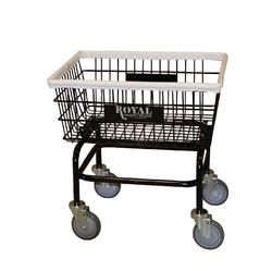 Steel Wire Laundry Cart in Black