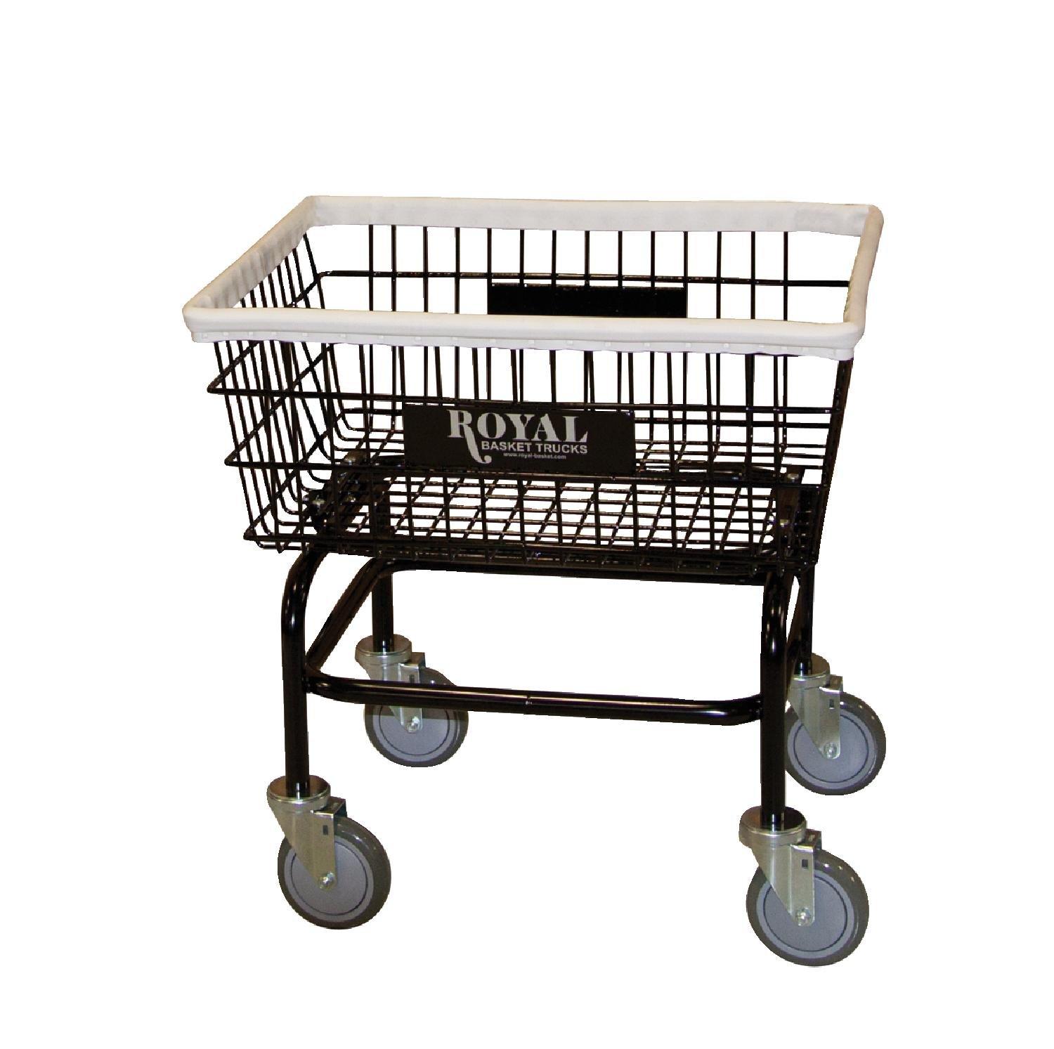 Royal Basket Trucks Black Steel Wire Laundry Cart 
