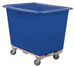 Poly Truck with Wood Base in Blue