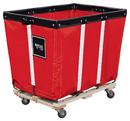 Steel and Vinyl Permanent Liner Basket Truck with Wood Base in Red