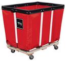 Royal Basket Trucks Red Steel and Vinyl Permanent Liner Basket Truck with Wood Base 