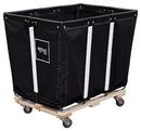 Steel and Vinyl Permanent Liner Basket Truck with Wood Base in Black