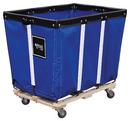 Royal Basket Trucks Blue Steel and Vinyl Permanent Liner Basket Truck with Wood Base 