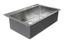 33-7/16 x 22-7/16 in. 2 Hole Stainless Steel Single Bowl Dual Mount Kitchen Sink in Brushed Steel