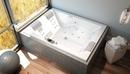 JACUZZI&reg; White 79 x 59 in. Whirlpool Drop-In Bathtub with Center Drain 