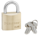 Master Lock Brass 3 Grade Brass and Hardened Steel Keyed Padlock in Brass 