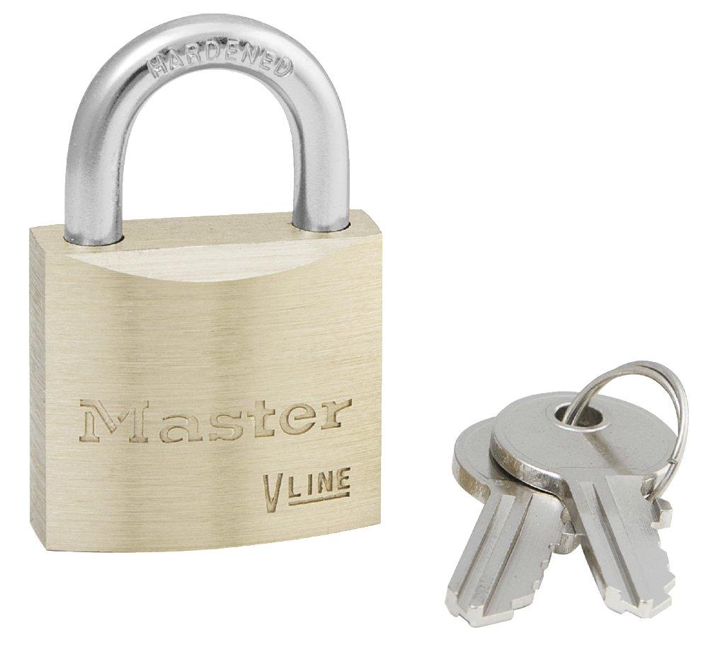 Master Lock Brass 1-1/8 x 9/16 x 3/8 in. Padlock Shackle Keyed Alike 