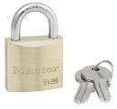 Master Lock Brass 1-1/8 x 9/16 x 3/8 in. Padlock Shackle Keyed Alike 