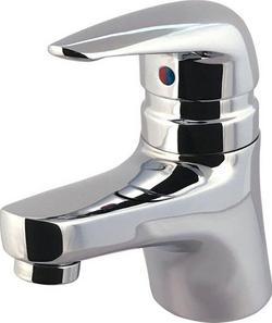 Single Handle Monoblock Bathroom Sink Faucet in Polished Chrome