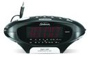 6W MP3 Ready AM/FM Alarm Clock Radio with 0.9 in. LED Display and PM Indicator Night Light in Black