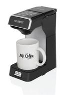 4-1/4 in. 1 Cup Single Service Auto-Off Coffee Maker with Metal Trim in Black