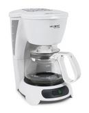 6-3/10 in. 4 Cup Auto-Off Pause N Serve Coffee Maker with Glass Carafe in White