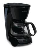 6-3/10 in. 4 Cup Auto-Off Pause N Serve Coffee Maker with Glass Carafe in Black