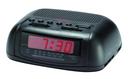 3W AM/FM Alarm Clock Radio with 0.6 in. LED Display and PM Indicator Night Light in Black