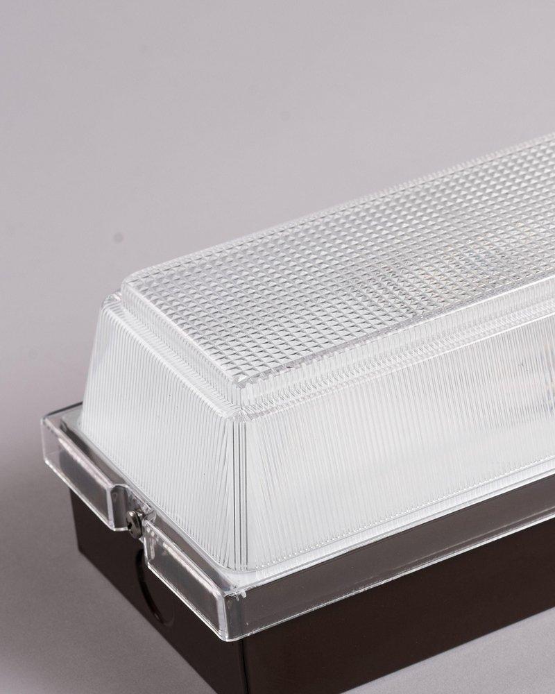 AFX Oil Rubbed Bronze 10.5W LED Wall Fixture with Clear Prismatic Diffuser 