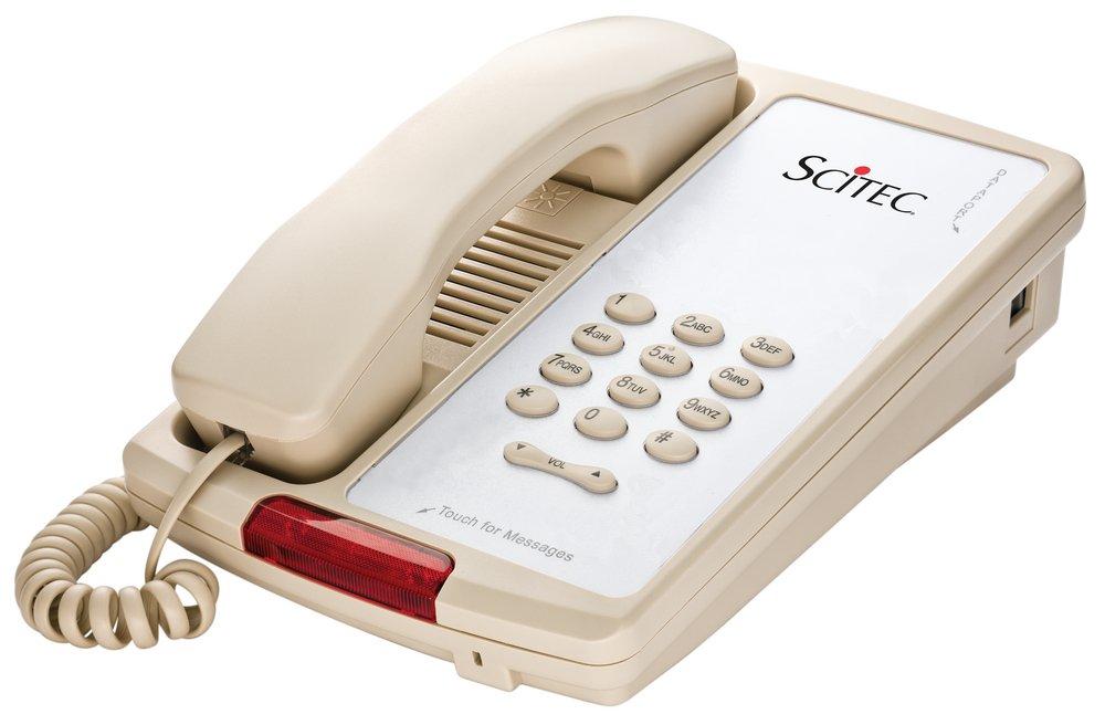 Cetis Ash Single-Line Basic Hotel Telephone with Message Waiting Light 